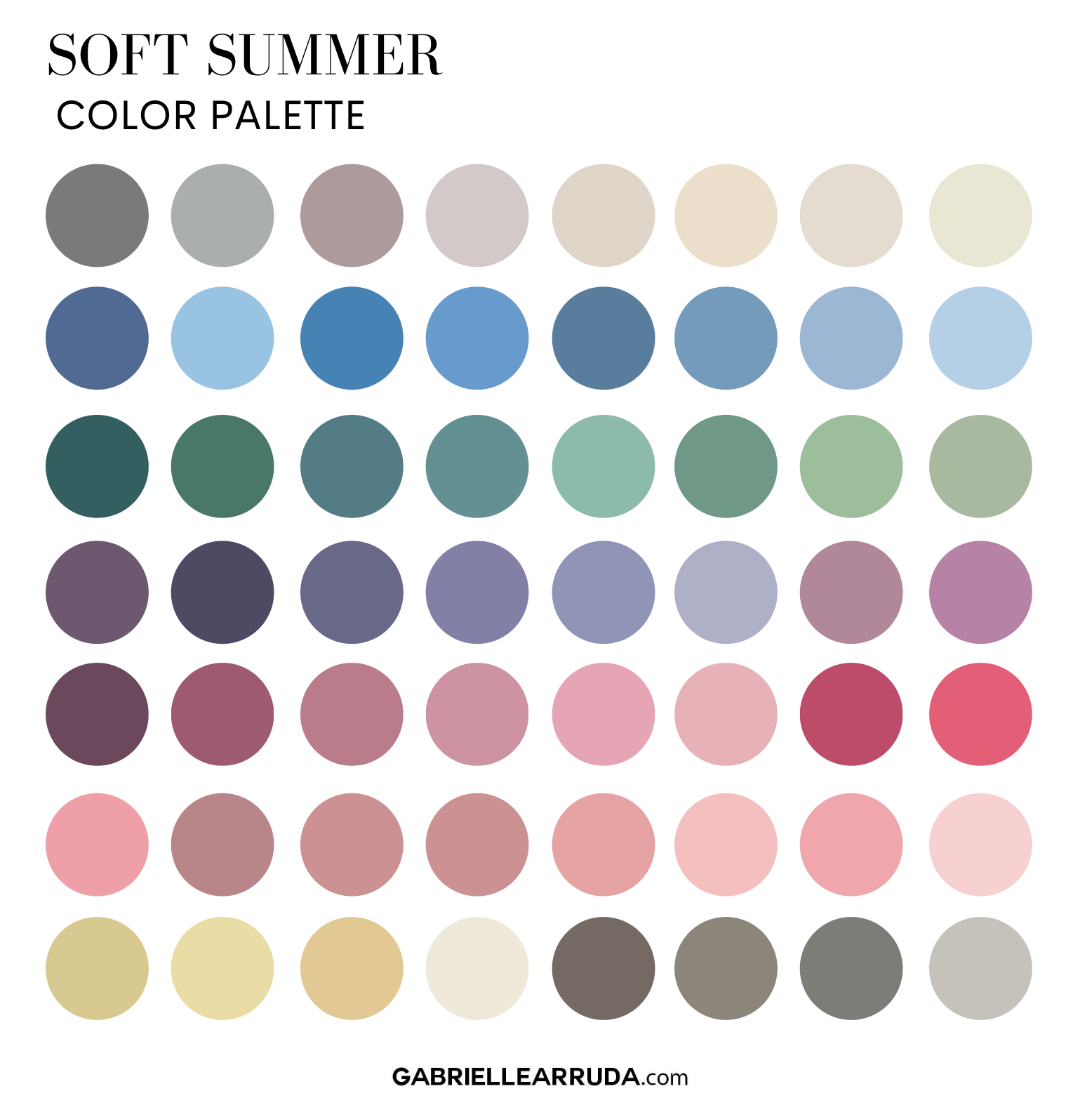Summer color palette